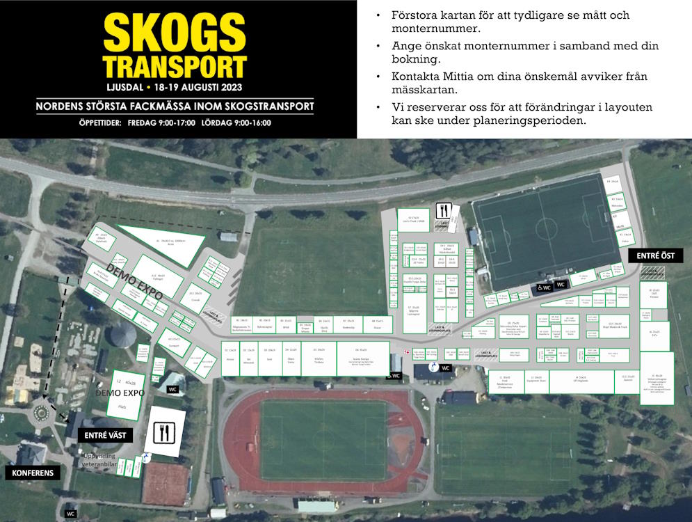 Mässkarta Mittia: Skogstransport